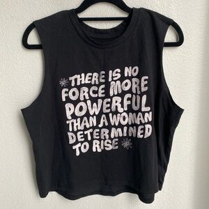 Grayson Threads Black Muscle Tee Crop Boxy Tank Top